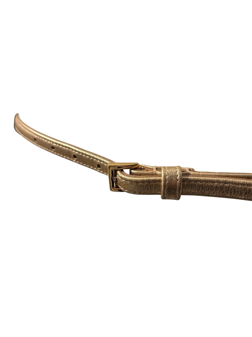 J Crew rose Gold Slim Leather Waist Belt M Women Accessories - Picture 3 of 8
